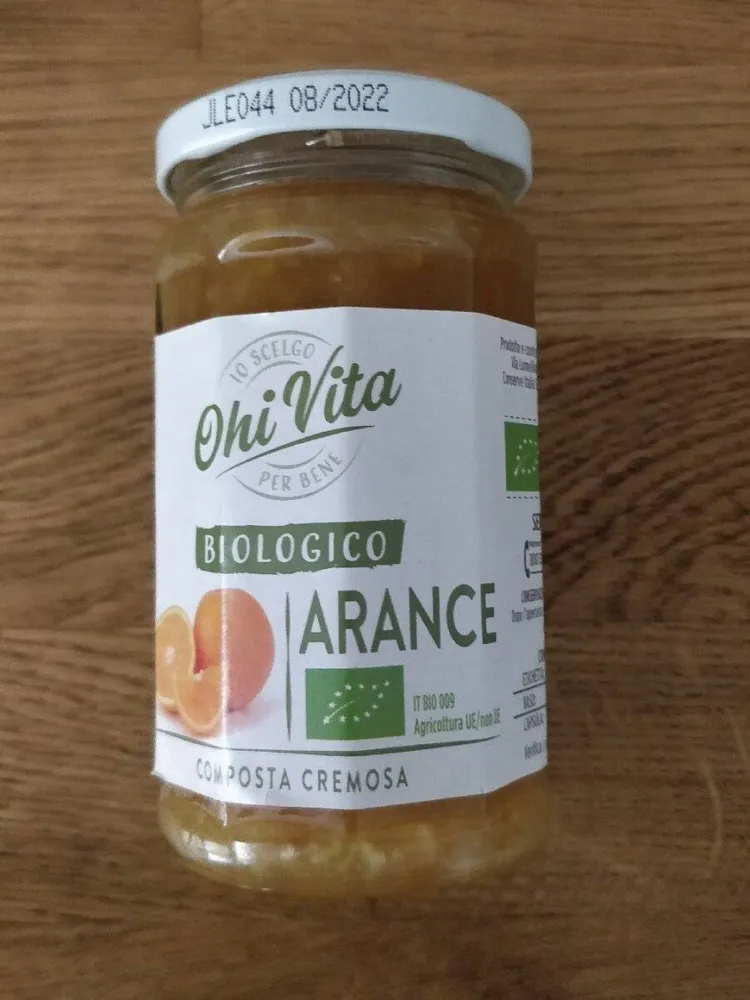 Composta di frutta a base di arance biologiche