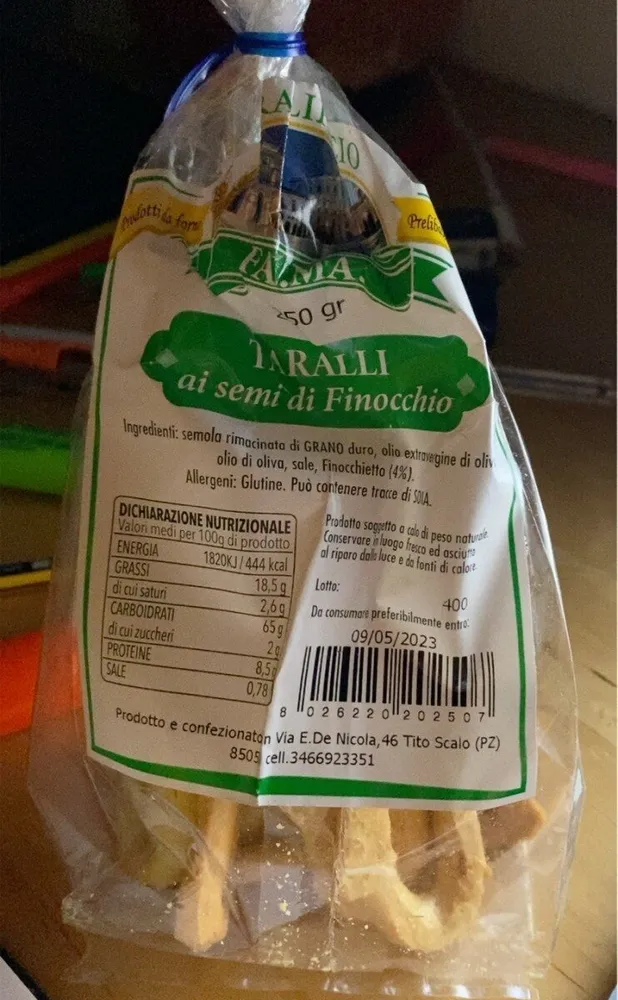 Taralli ai semi di finocchio