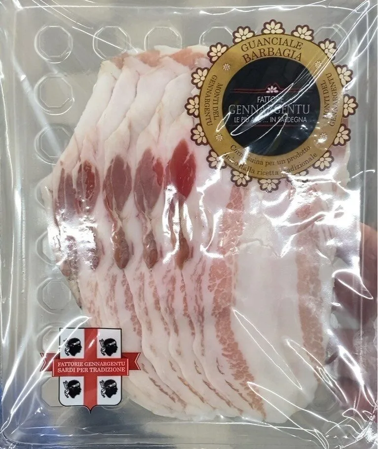 Guanciale stagionato affettato barbagia