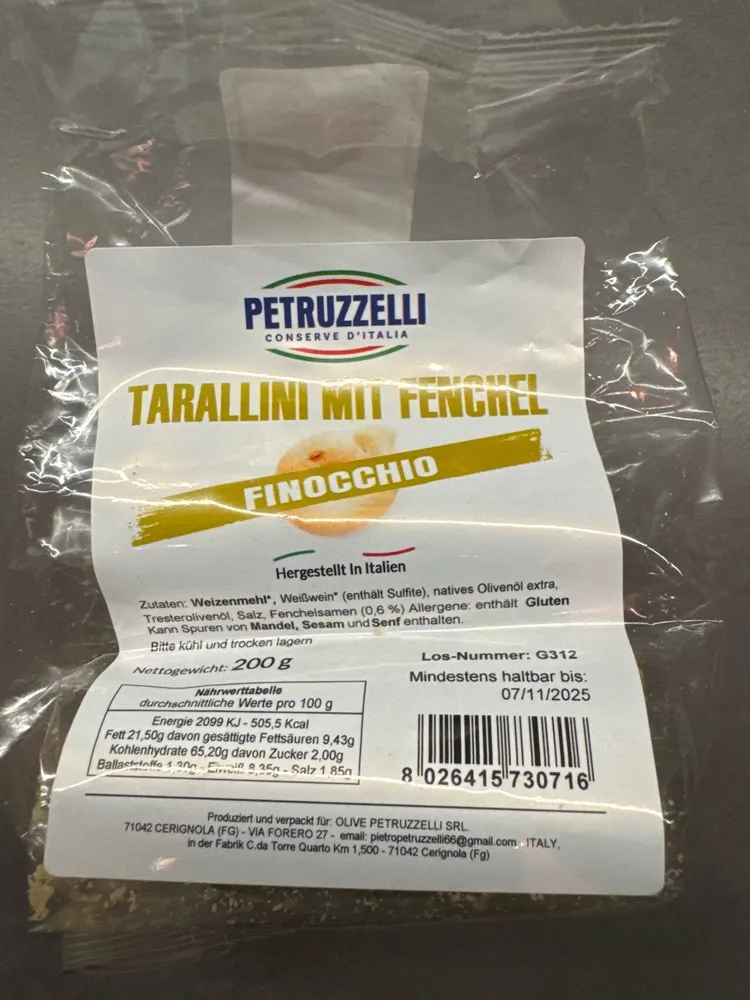 Tarallini mit Fenchel