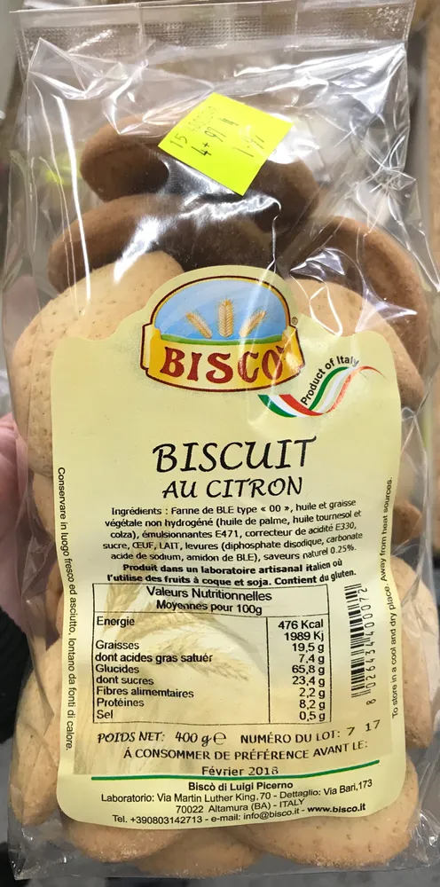 Biscuit au citron