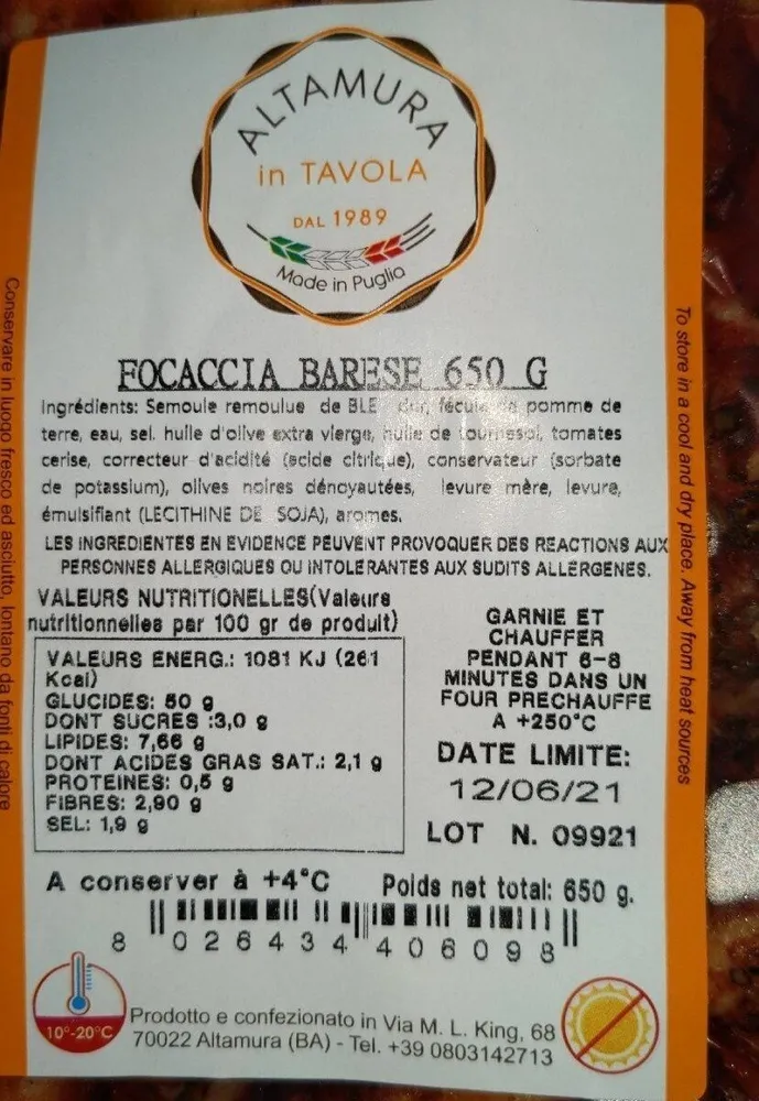 Focaccia Barese