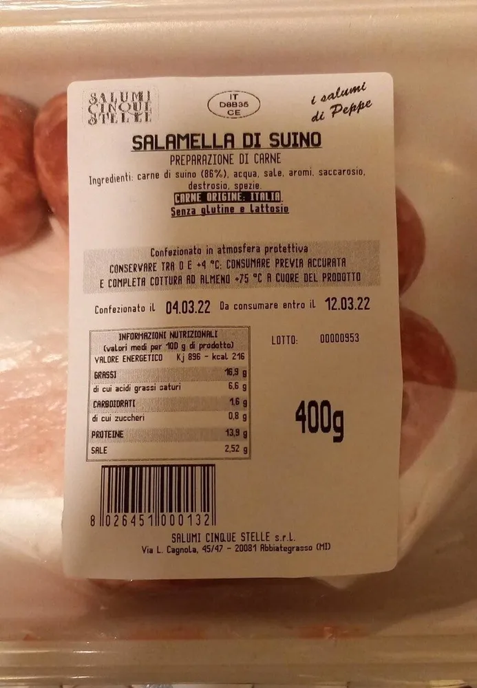 Salamelle di suino