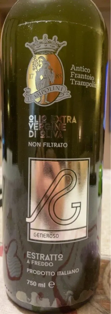 Olio extra vergine oliva non filtrato