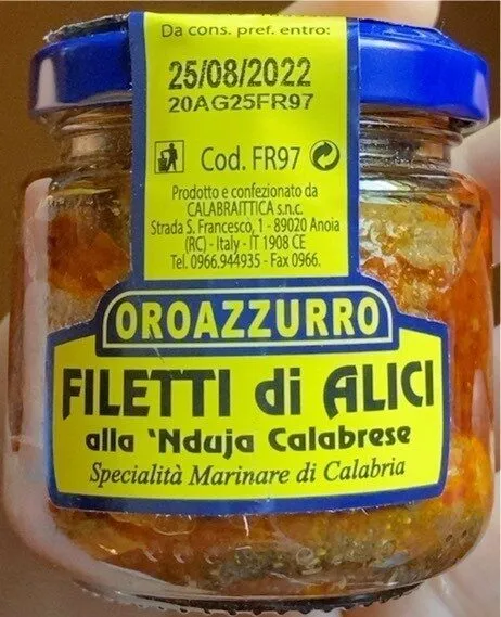 Filetti di alici alla ‘Nduja Calabrese