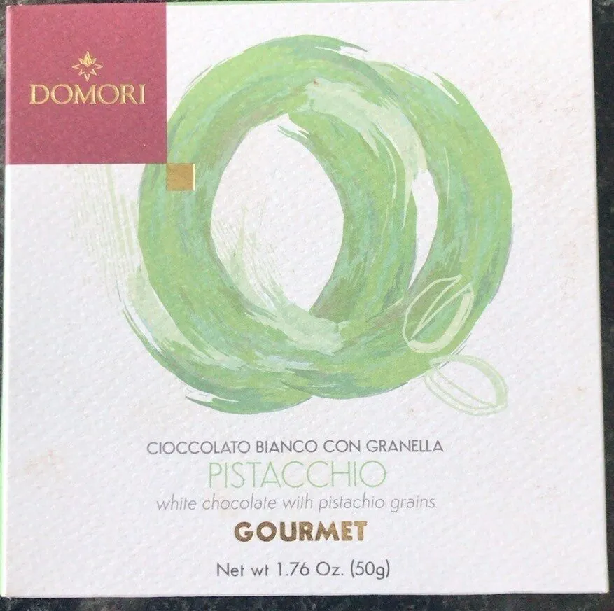 Cioccolato bianco con granella pistacchio