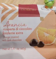 Arancia ricoperta di cioccolato fondente extra