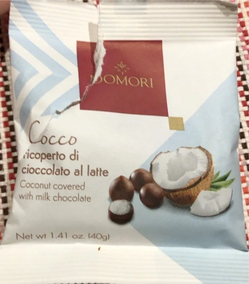 Cocco ricoperto di cioccolato al latte