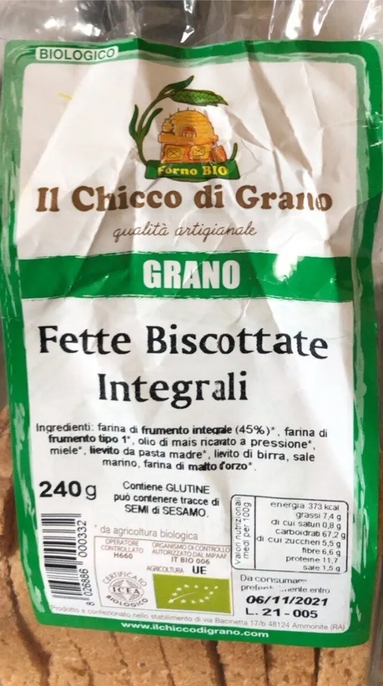 Fette biscottate integrali