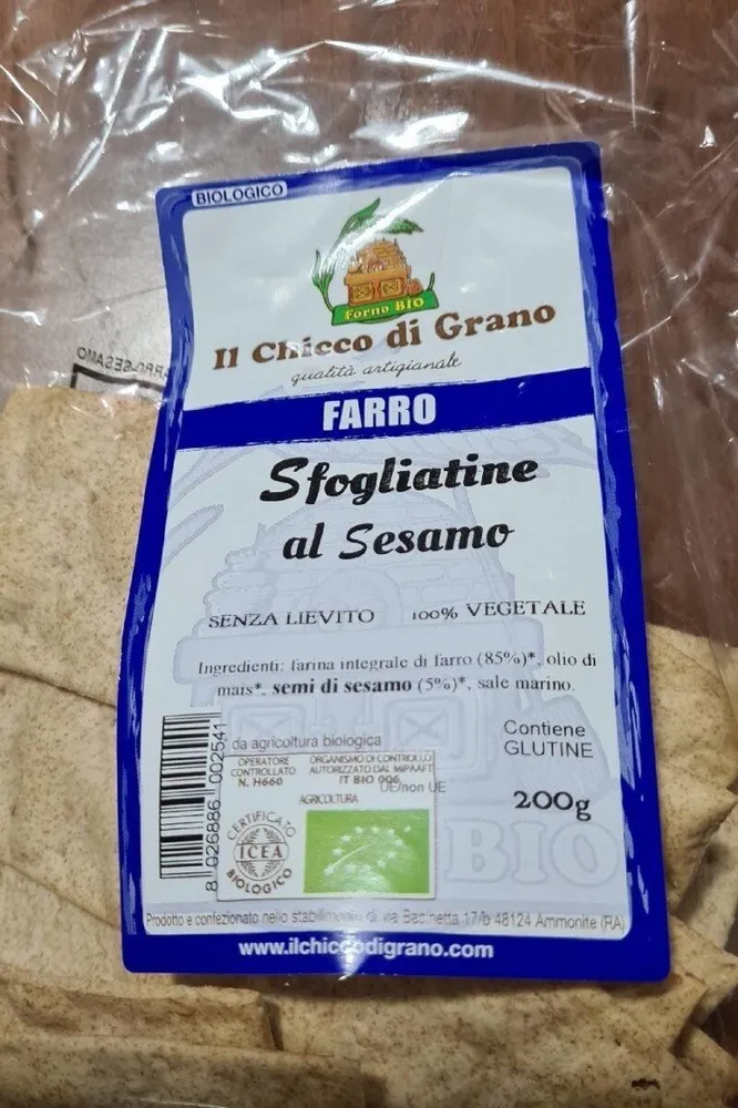 Sfogliatine al sesamo con farro