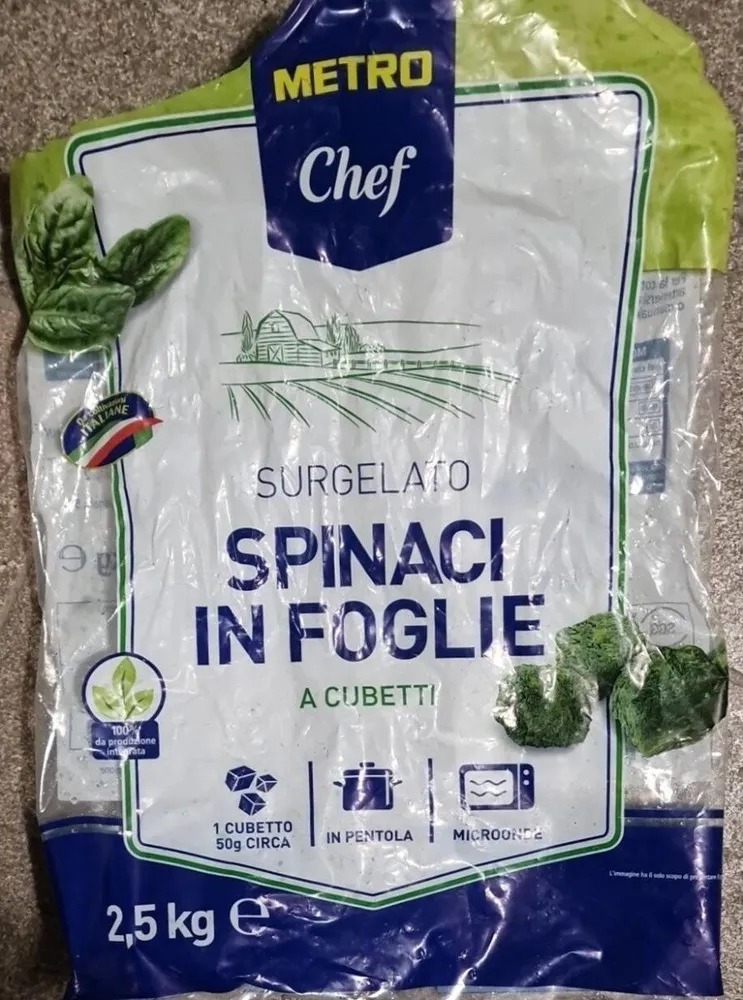 Spinaci in foglie