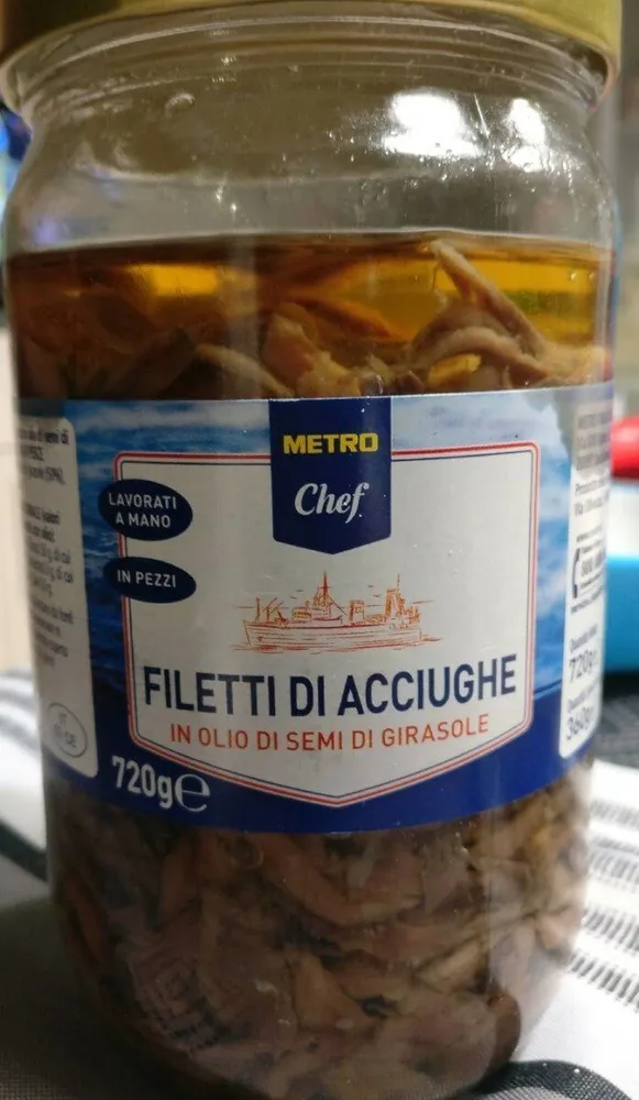 Filetti di acciughe in olio di semi di girasole