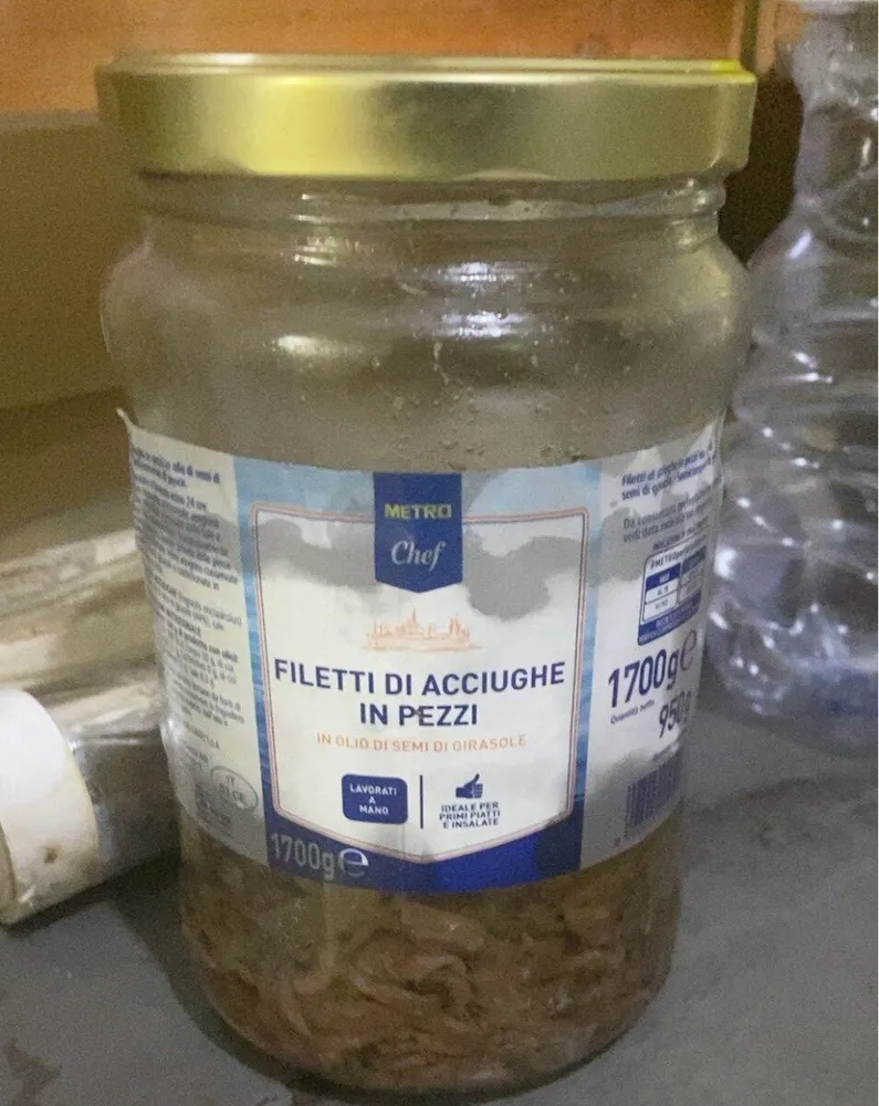 Filetti di aggiughe in pezzi