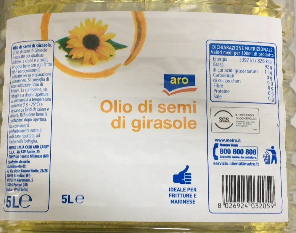Olio di seli di girasole