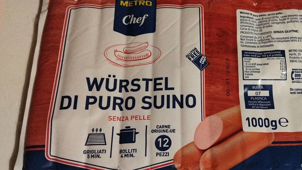Wurstel di puro suino