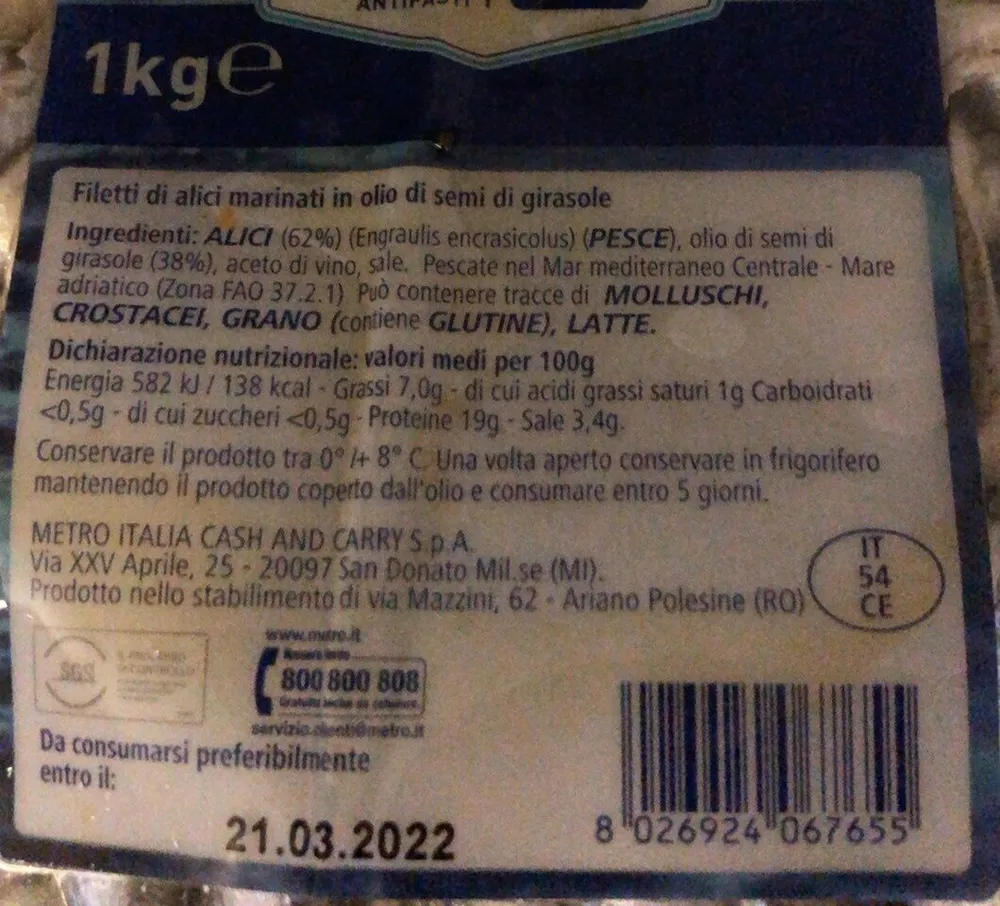 Filetti di alici