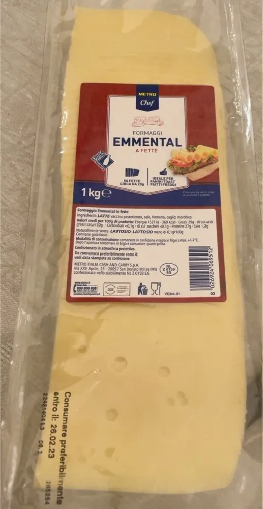 Emmental. A fette.