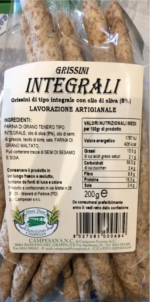 Grissini integrali