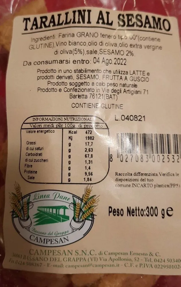 Tarallini al Sesamo