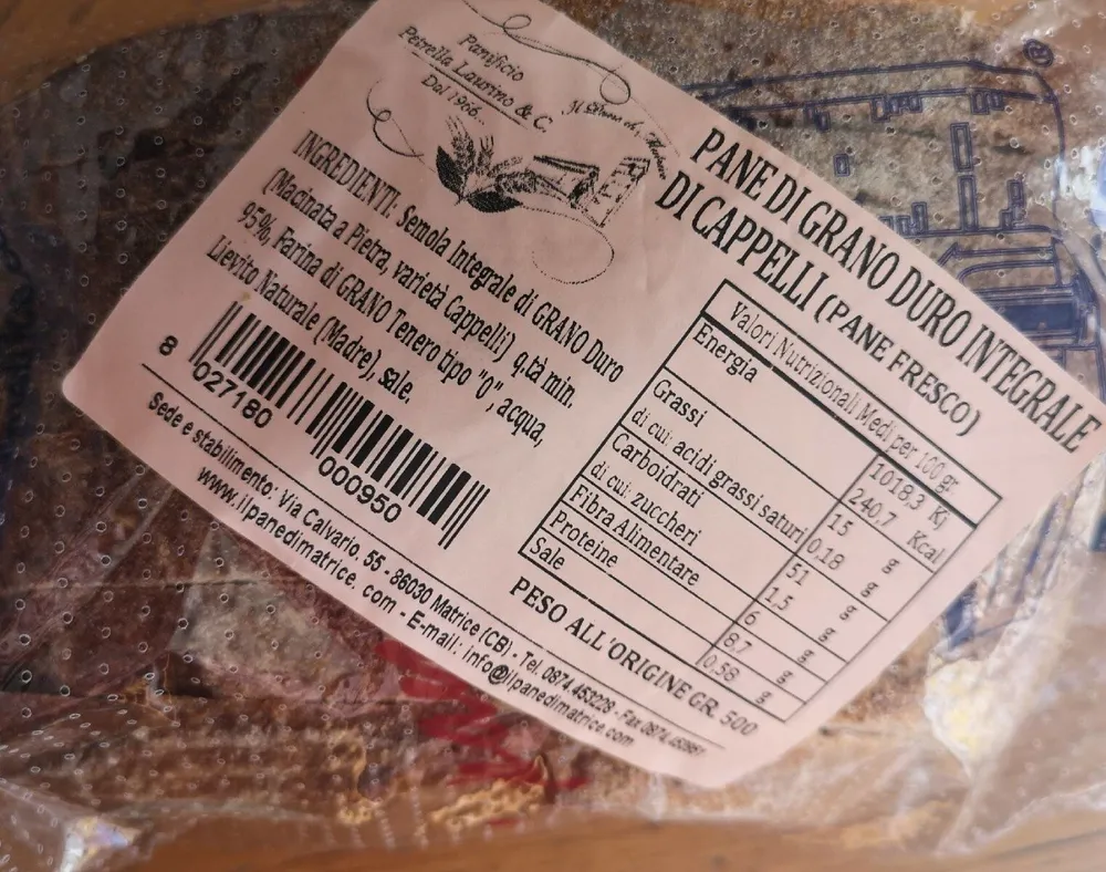 Pane di grano duro integrale di Cappelli