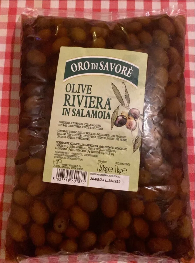 Olive riviera in salamoia