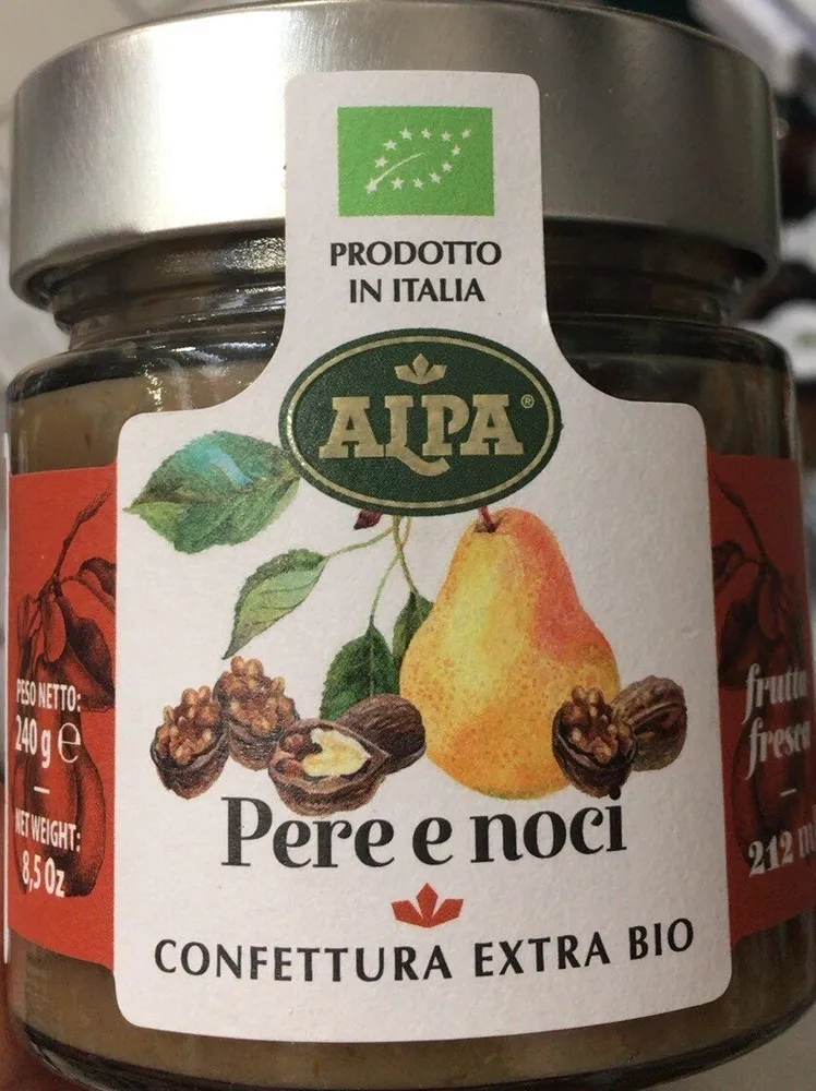 Confettura extra bio Pere e noci