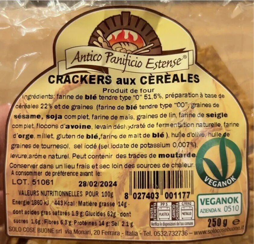 Crackers aux céréales