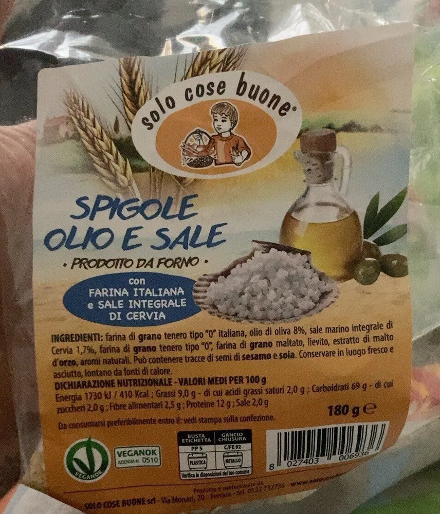 Spigole olio e sale