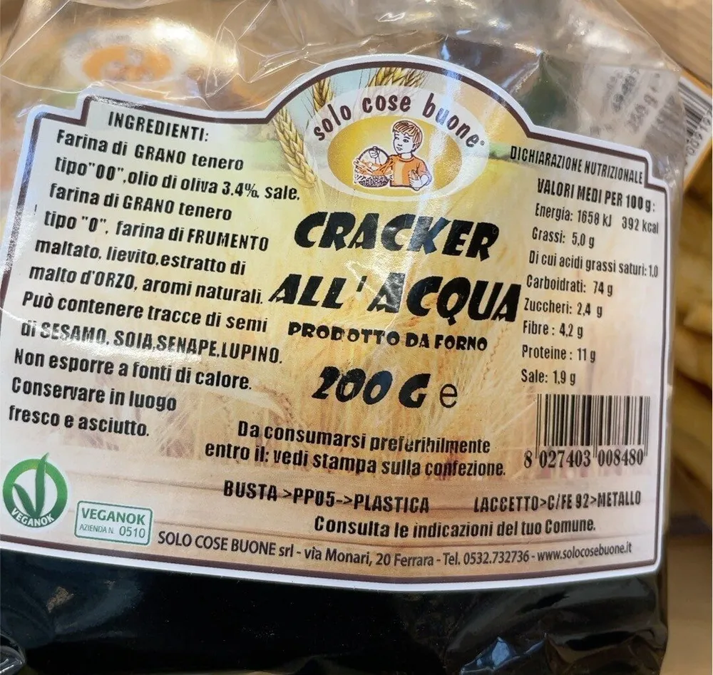 Cracker all’acqua