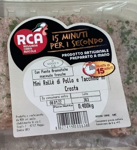 Mini rollè di polli e tacchino in crosta
