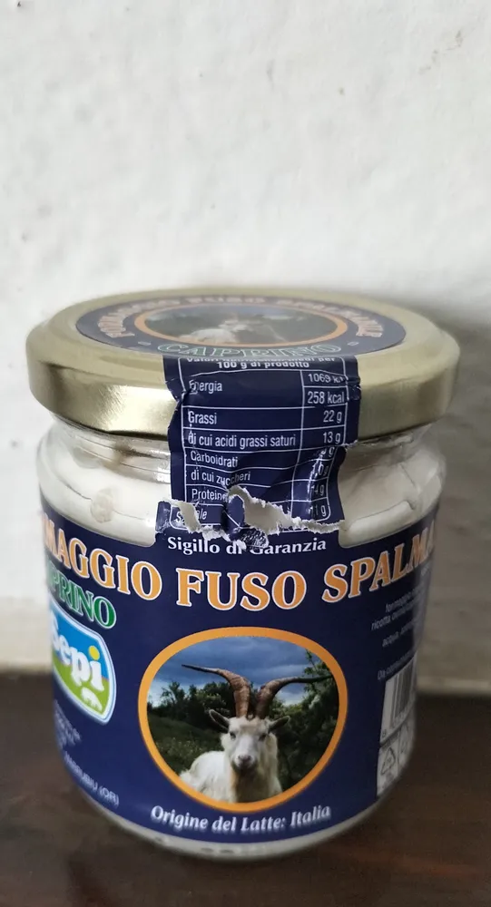 Formaggio caprino fuso spalmabile