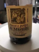Succo e polpa di mirtilli