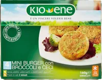 Mini burge con broccoli e ceci surgelati