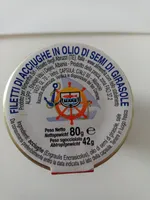 Filetti di acciughe in olio di semi di girasole