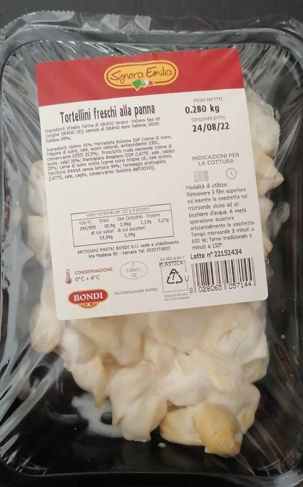 Tortellini freschi alla panna