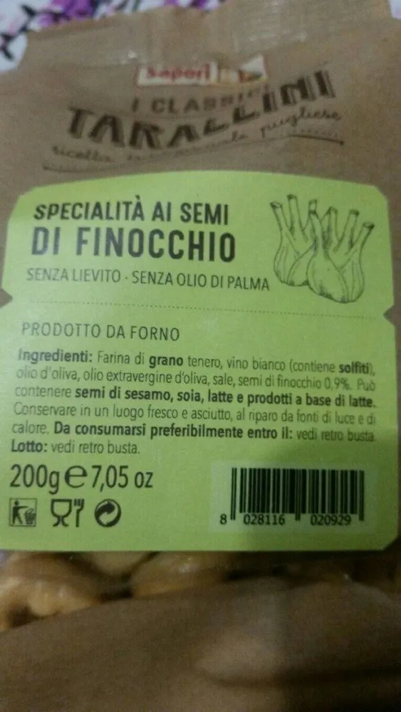 Tarallini ai semi di finocchio