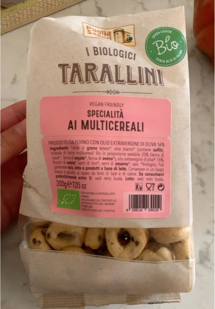 I biologici tarallini ai multicereali