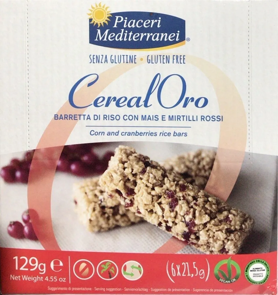 Cereal Oro barretta di riso con mais e mirtilli rossi