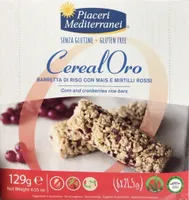 Cereal Oro barretta di riso con mais e mirtilli rossi
