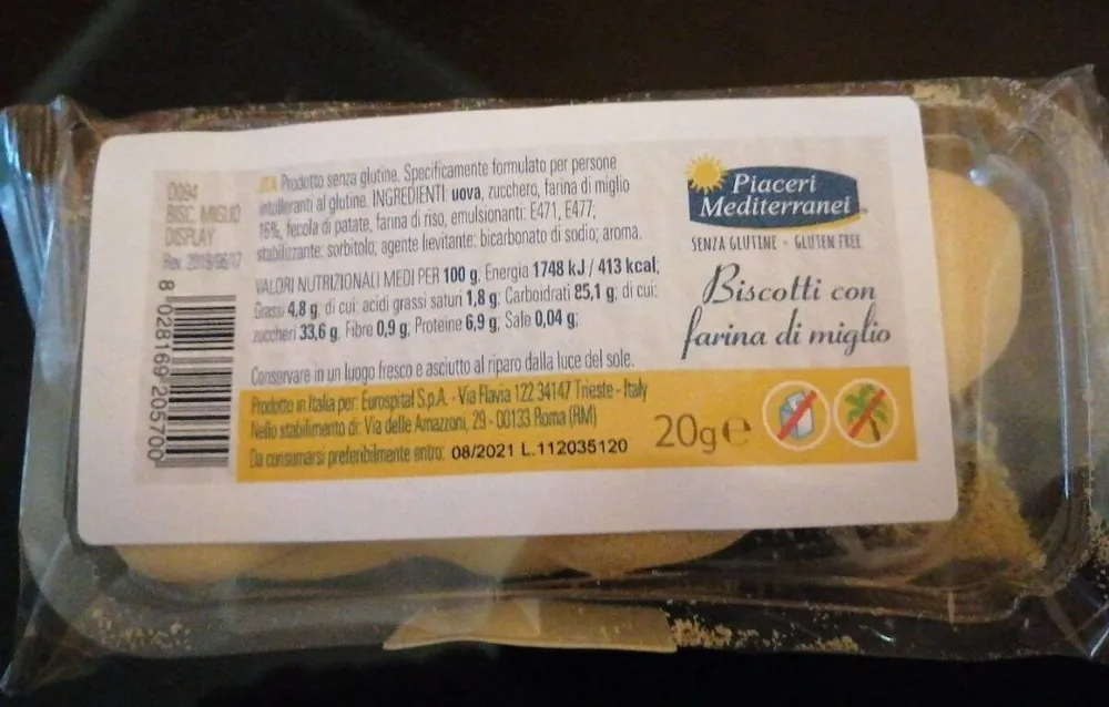 Biscotti con farina di miglio