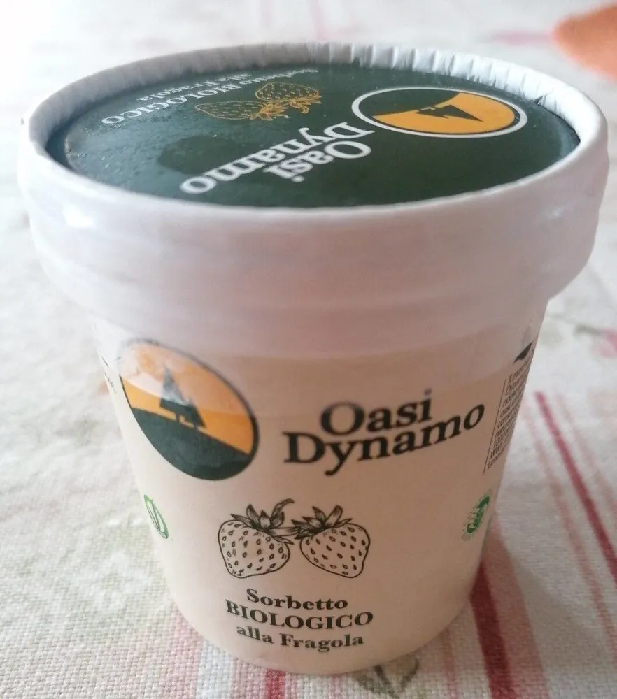 Sorbetto biologico alla fragola