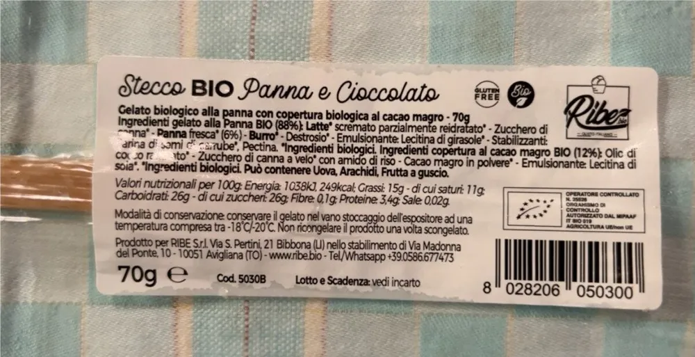 Stecco Bio Panna e Cioccolato