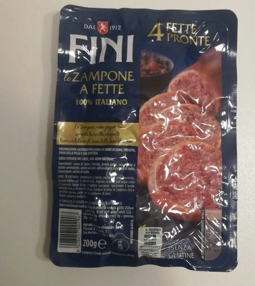 Zampone a fette