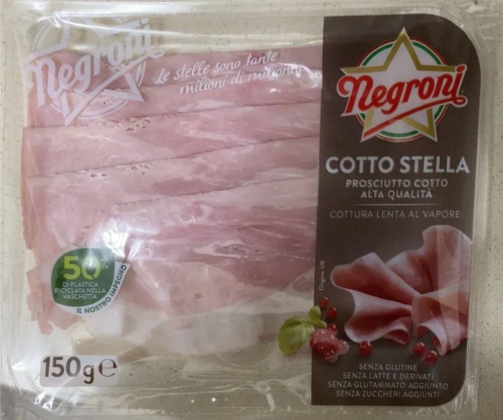COTTO STELLA - Prosciutto cotto alta qualità senza glutine