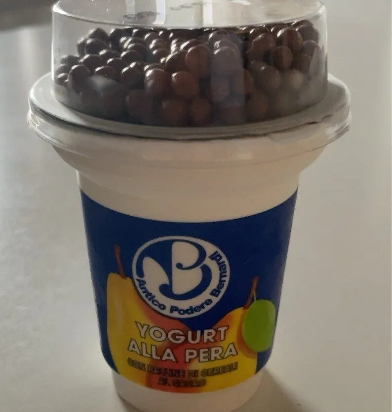 yogurt alla pera con cereali al cocco