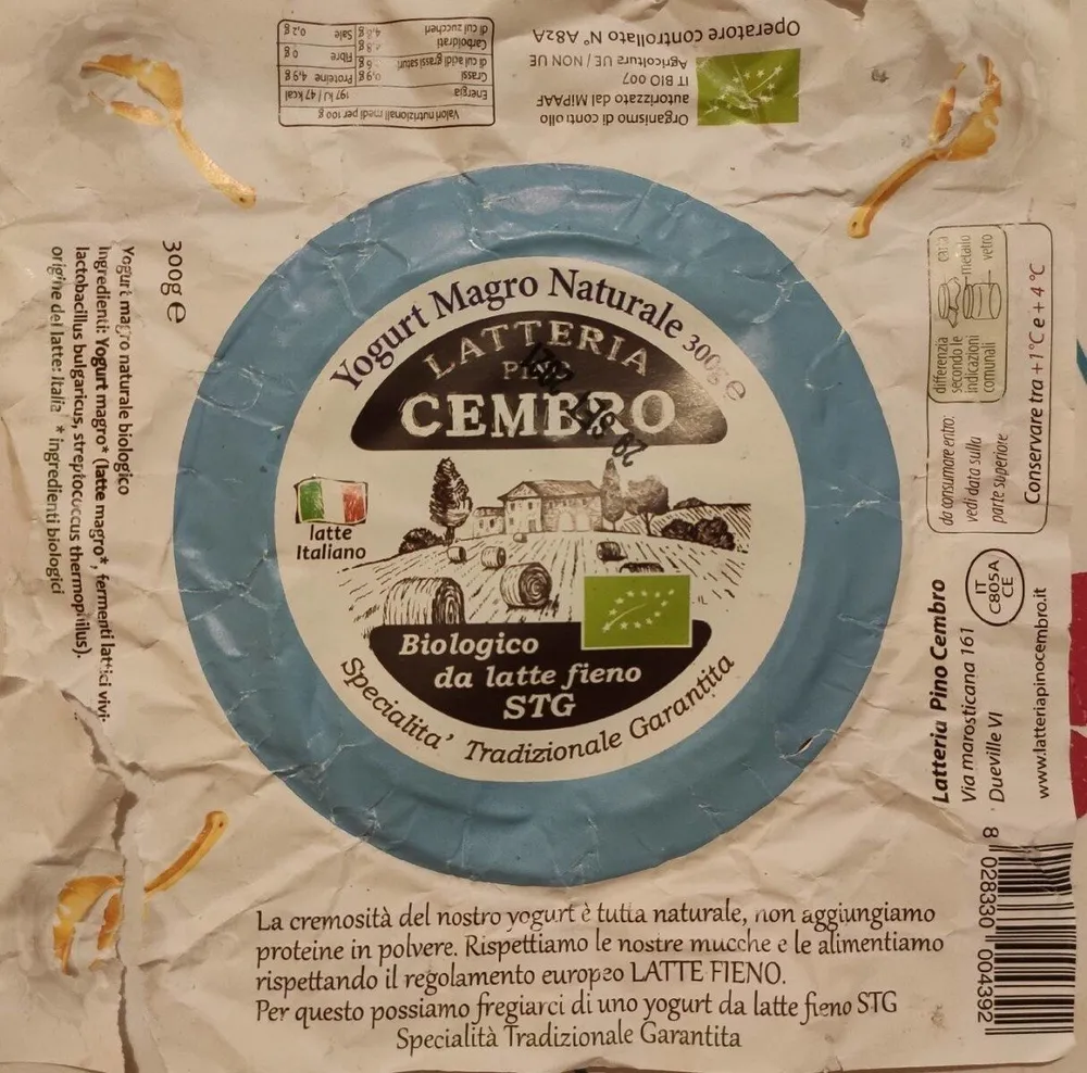 Yogurt magro naturale