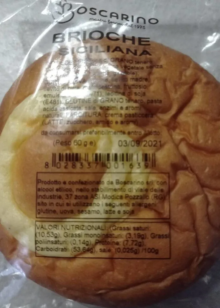 Boscarino brioche siciliana