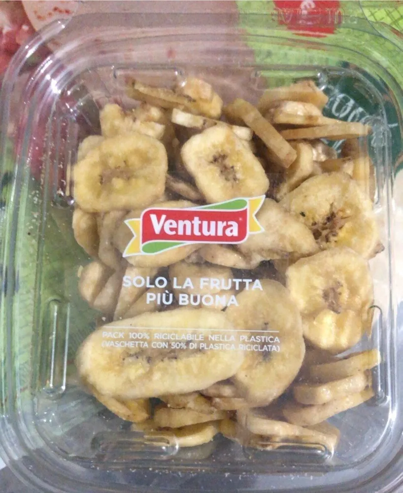 Banana essiccata a fette
