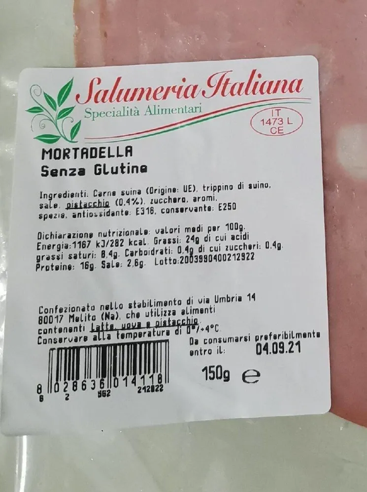 Mortadella senza glutine