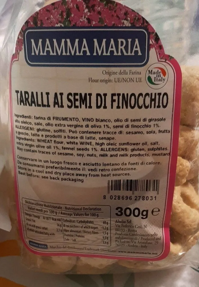 Taralli ai semi di finocchio